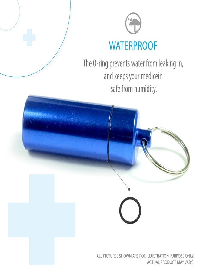 Deke Home - Waterproof Aluminum Pill Box Keychain, Mini Travel Pill Holder Case, Portable Medicine & Vitamin Organizer, Food Grade, Airtight Dispenser, Pocket Container for Daily Use - Image 4